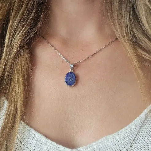 Pendentif Lapis-Lazuli Argent – sagesse et intuition claire