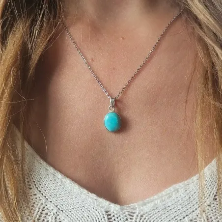 Pendentif Turquoise Naturelle – Communication & Protection