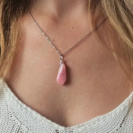 Pendentif en Rhodochrosite – Amour & Guérison du cœur