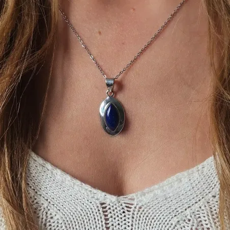 Pendentif Lapis Lazuli Amande - Intuition et sagesse céleste