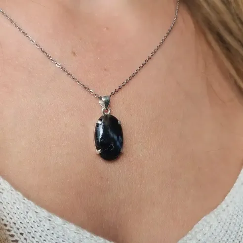 Pendentif Pietersite – Argent - Clarté & ancrage énergétique