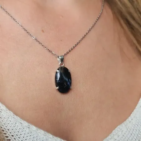 Pendentif Pietersite – Argent - Clarté & ancrage énergétique