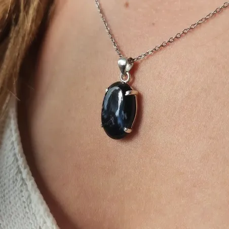 Pendentif Pietersite – Argent - Clarté & ancrage énergétique
