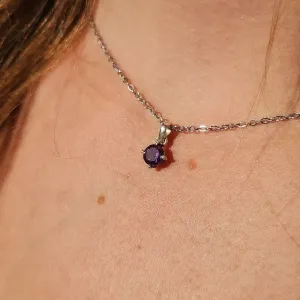 Pendentif Améthyste Naturelle Argent – Intuition & Sérénité