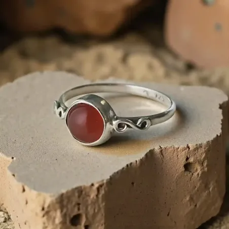 Bague Vesta Cornaline – Énergie Créative & Confiance en Soi