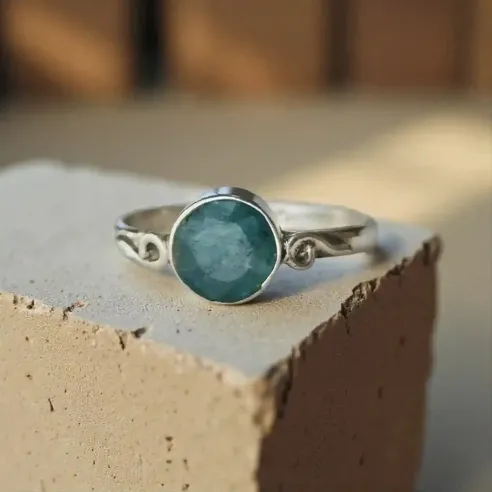 Bague Vesta Émeraude – Amour Sincère & Guérison Émotionnelle