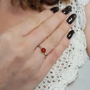 Bague Vesta Cornaline – Énergie Créative & Confiance en Soi
