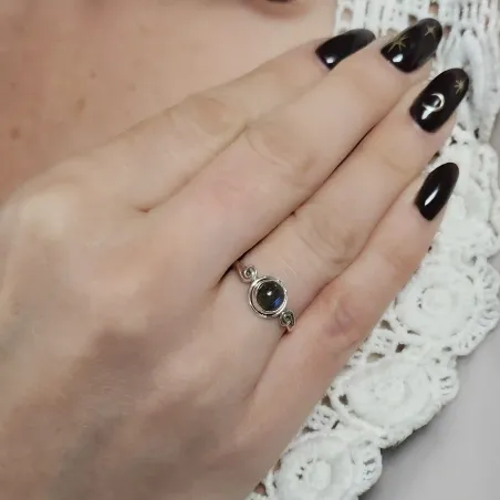 Bague Vesta Labradorite – Intuition & Protection Énergétique