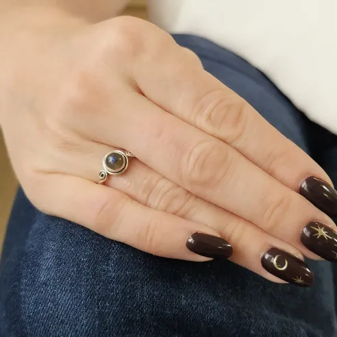 Bague Vesta Labradorite – Intuition & Protection Énergétique