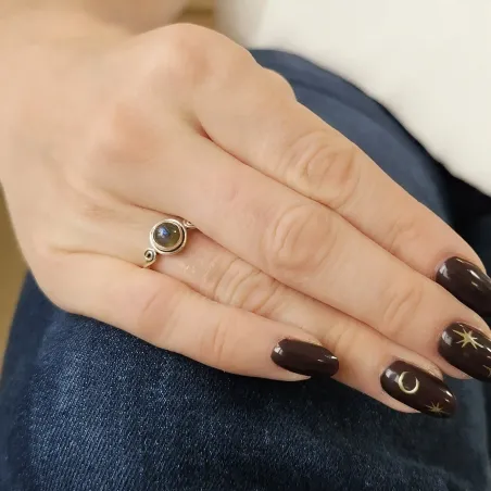 Bague Vesta Labradorite – Intuition & Protection Énergétique