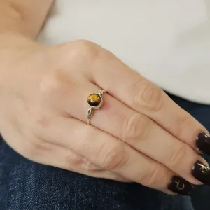 Bague Vesta Oeil de Tigre – Ancrage & Protection Énergétique