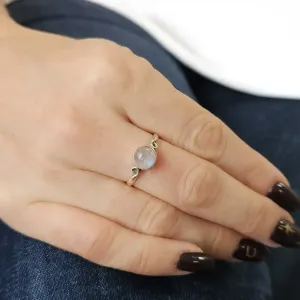 Bague Vesta Pierre de Lune – Intuition & Émotions Douces