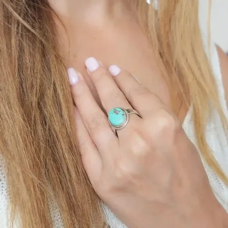 Bague Turquoise Aira Argent - Protection et expression