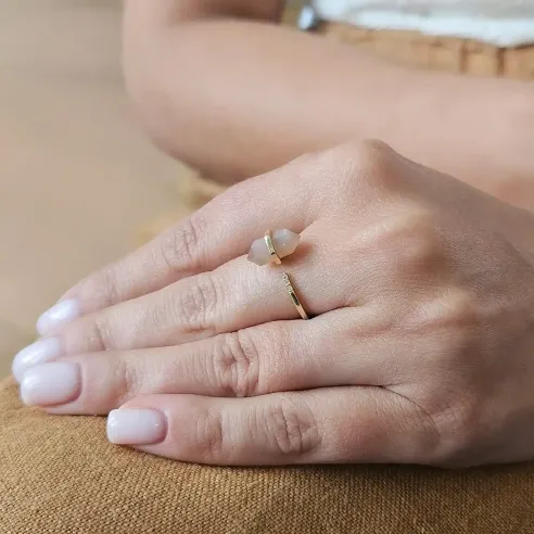 Bague Pierre de Soleil Double pointe – Eclair & charisme