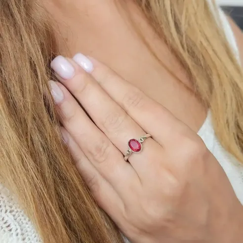 Bague Rubis Angel - Cœur et énergie vitale