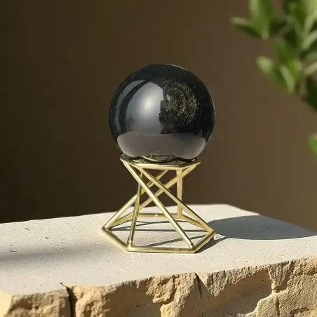 Petite Sphère Obsidienne Oeil Céleste – Protection & Vérité
