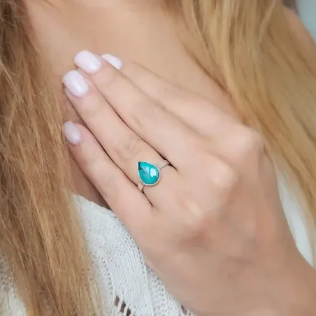 Bague Turquoise Ondine – Turquoise sur argent