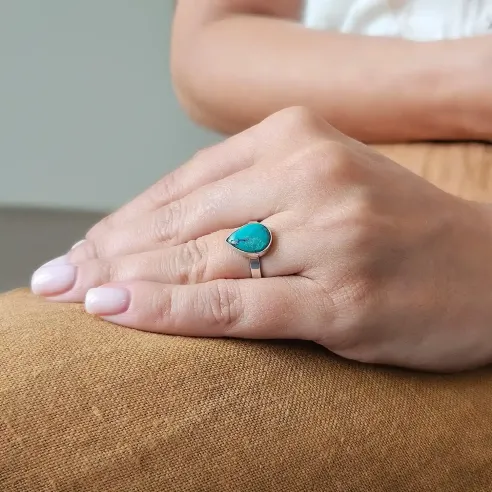 Bague Turquoise Ondine – Turquoise sur argent