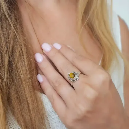 Bague Oeil de Tigre Juliette – Argent et force protectrice