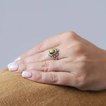 Bague Oeil de Tigre Juliette – Argent et force protectrice