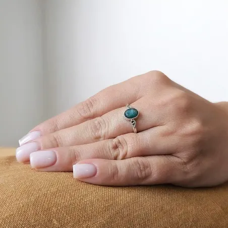 Bague Émeraude Angel – Argent - Guérison et amour du cœur