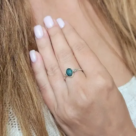 Bague Émeraude Angel – Argent - Guérison et amour du cœur