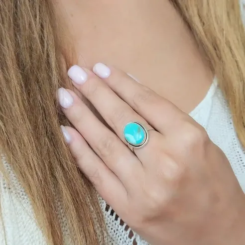 Bague Turquoise Aira Argent - Protection et expression