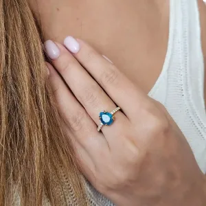 Bague Argent 925 & Apatite - clarté mentale & expression