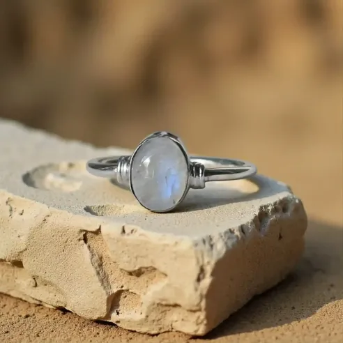 Bague Marisa Pierre de Lune – Intuition & Émotions Apaisées