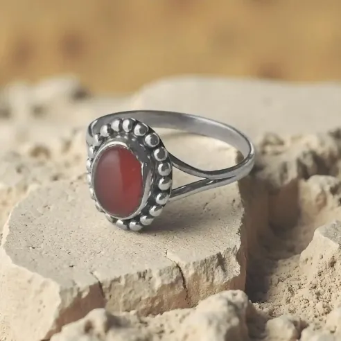 Bague Lior Cornaline – Créativité, Vitalité & Ancrage Doux