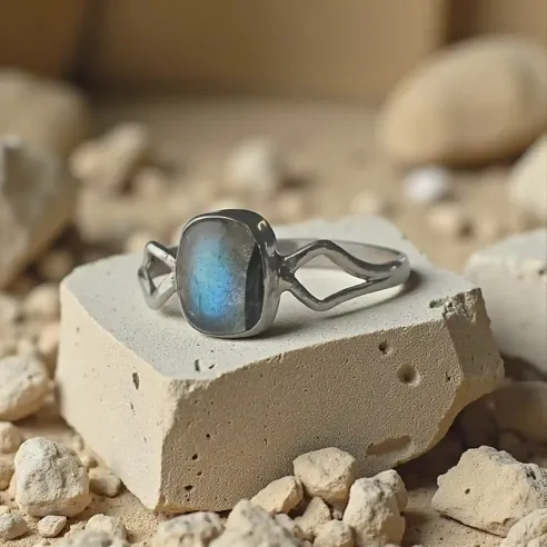 Bague Anwyn Labradorite – Intuition & Protection Énergétique