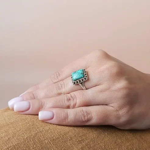 Bague Turquoise Isaya - Expression et protection vibratoire