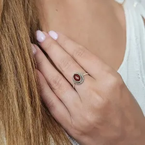 Bague Amandine Cornaline - Joie et confiance intérieure