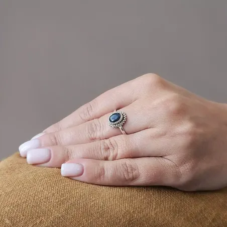 Bague Amandine Saphir Argent - Sagesse et clarté intérieure