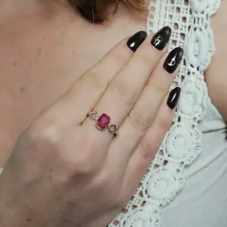 Bague Anwyn Rhodochrosite – Guérison & Douceur du Cœur