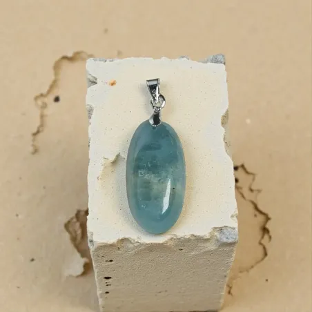 Pendentif Aigue-Marine Ovale – Expression Douce & Sérénité