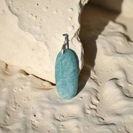 Pendentif Amazonite Grand Ovale – Sérénité & Expression