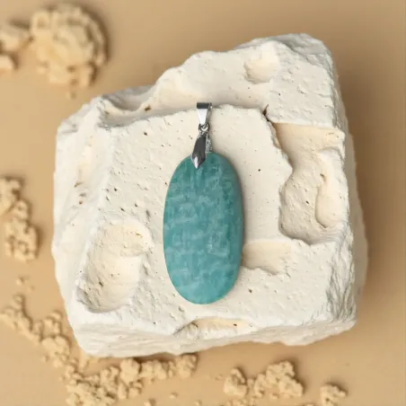 Pendentif Amazonite Ovale – Sérénité & Expression