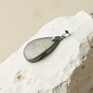 Pendentif Pyrite Goutte ovale – Protection & Confiance Intérieure