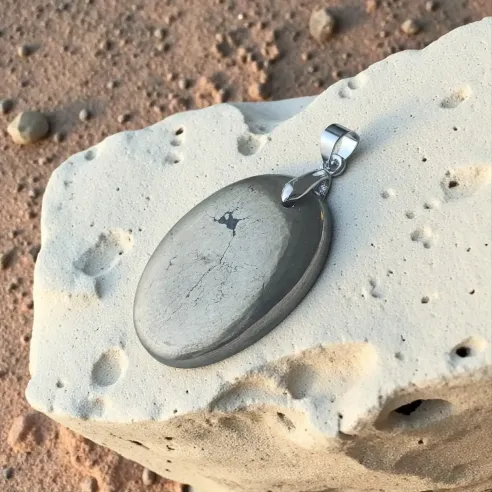 Pendentif Pyrite Ovale – Protection & Confiance Intérieure