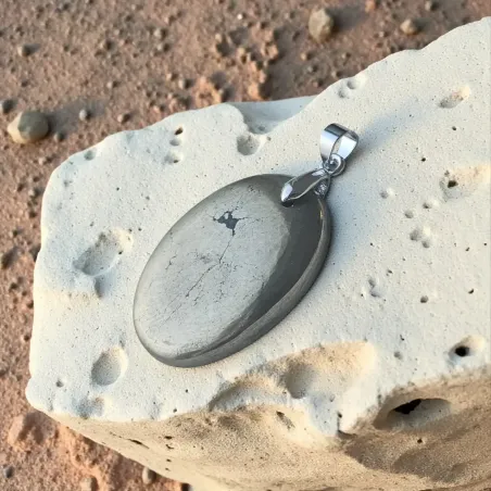 Pendentif Pyrite Ovale – Protection & Confiance Intérieure