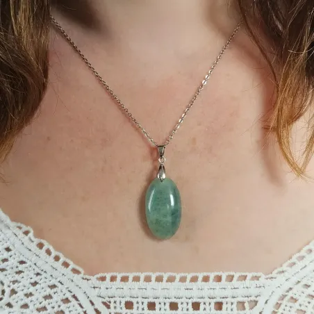 Pendentif Aigue-Marine Ovale – Expression Douce & Sérénité