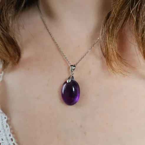 Pendentif Améthyste Béa – Intuition & Sérénité Spirituelle