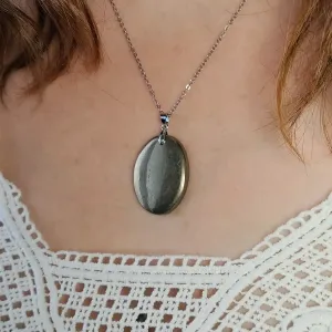 Pendentif Pyrite Ovale – Protection & Confiance Intérieure