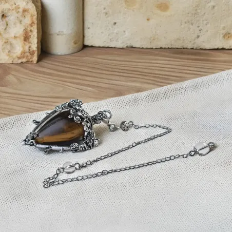 Pendule Witchy Oeil de Tigre – Protection, Intuition