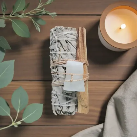 Trio sacré Sauge, Palo Santo & Cristal de Roche