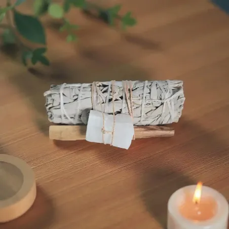 Trio sacré Sauge, Palo Santo & Cristal de Roche