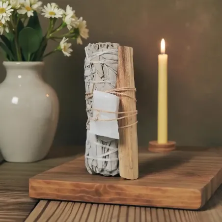 Trio sacré Sauge, Palo Santo & Cristal de Roche