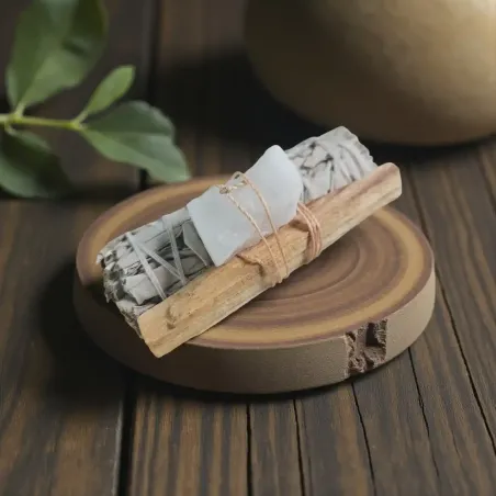 Trio sacré Sauge, Palo Santo & Cristal de Roche