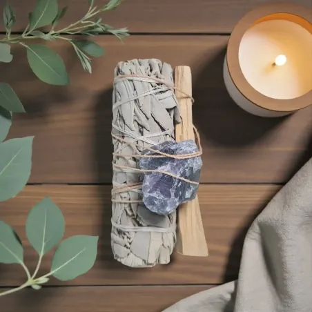 Trio Sacré Sauge, Palo Santo & Fluorite